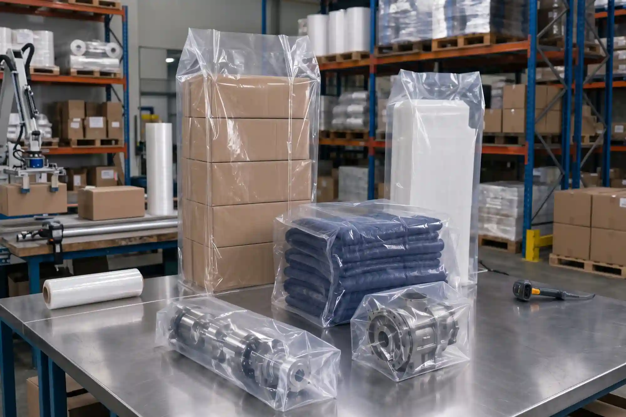 Custom LDPE liner bags in multiple sizes manufactured for PP woven sacks