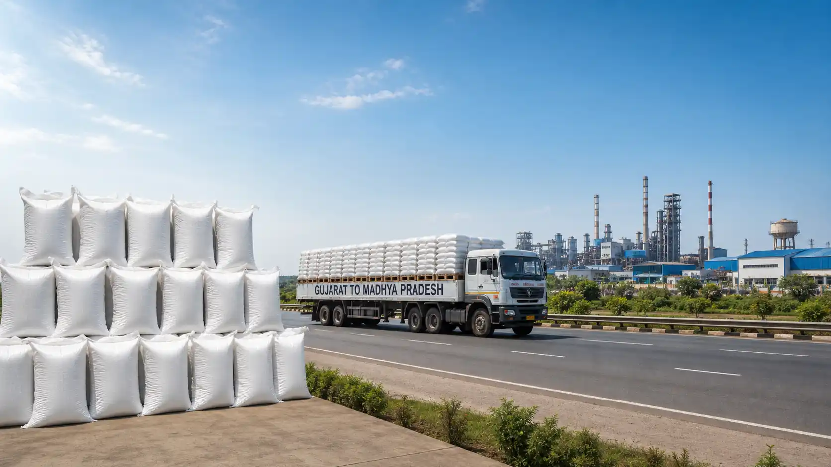 PP Woven Bags for Pithampur Industries Chemical Fertilizer Plastic Packaging